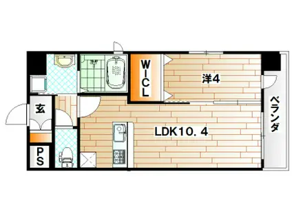 AGORA中原(1LDK/3階)の間取り写真