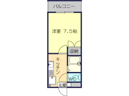 ハイツNK(1K/1階)の間取り写真