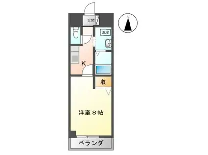 ブランシュピア味美(1K/3階)の間取り写真