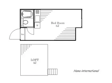 ユナイト保土ヶ谷サンターナ・デ・リベロ(ワンルーム/1階)の間取り写真