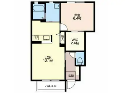 フェリックスS(1LDK/1階)の間取り写真