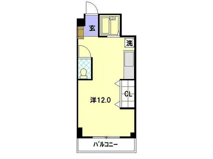 井関ビル(ワンルーム/4階)の間取り写真