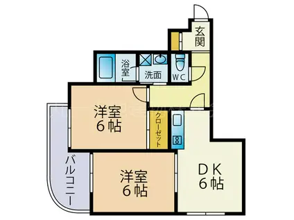 BELLIS(2DK/7階)の間取り写真