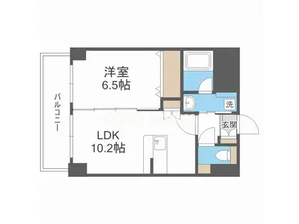 レシェンテ西梅田(1LDK/2階)の間取り写真
