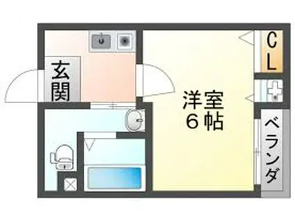 SURF ISLAND MALIBU(1K/1階)の間取り写真