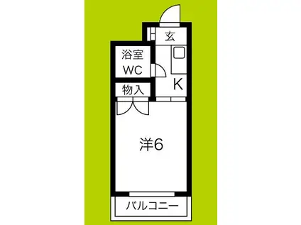 DO東三国I(1K/5階)の間取り写真