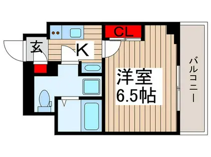 GENOVIA南行徳SKYGARDEN(1K/3階)の間取り写真