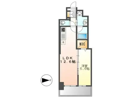 SOU大須(1LDK/13階)の間取り写真