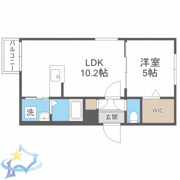 R・CLEMENT(1LDK/4階)の間取り写真