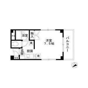 KIビル(ワンルーム/3階)の間取り写真