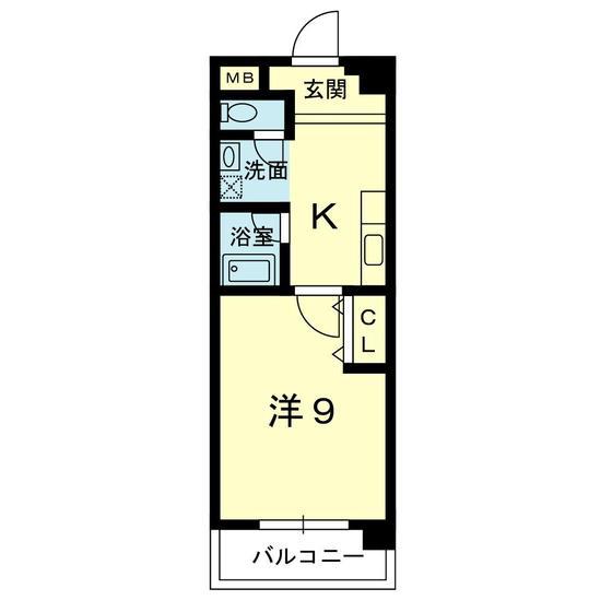 ルイソレイユ(1K/2階)の間取り写真