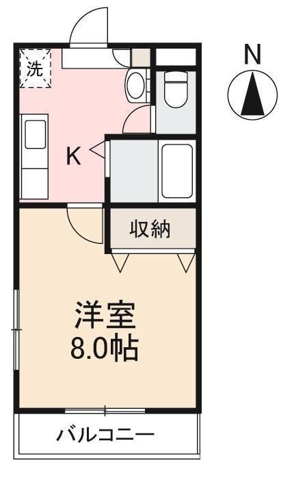 LEGACYII(1K/2階)の間取り写真
