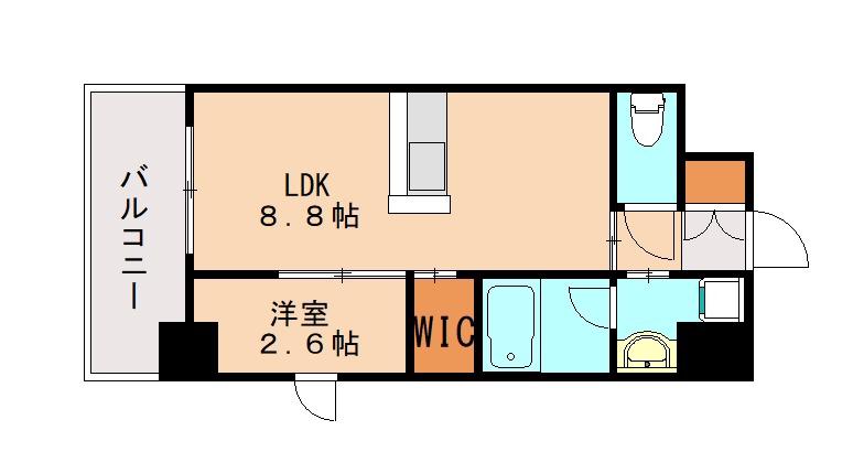 アルティザ博多ベイコート(1LDK/5階)の間取り写真