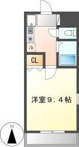 レジデンス尾州(1K/3階)の間取り写真