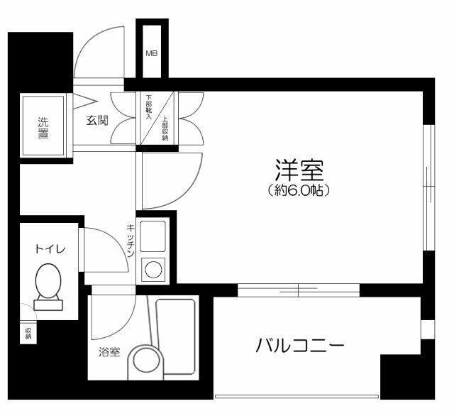 中銀浅草寿町マンシオン(1K/5階)の間取り写真