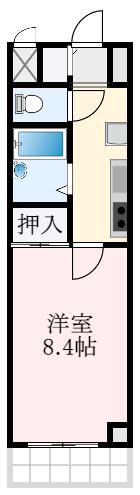 白鷺TKハイツ2号館(1K/5階)の間取り写真