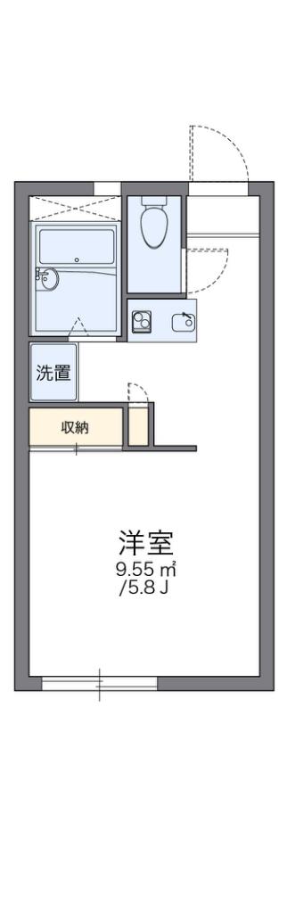 レオパレス冨田III(1K/1階)の間取り写真
