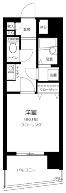 シンシア大森本町(1K/3階)の間取り写真
