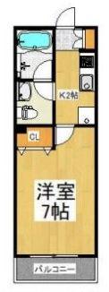 JZ COURT(1K/3階)の間取り写真