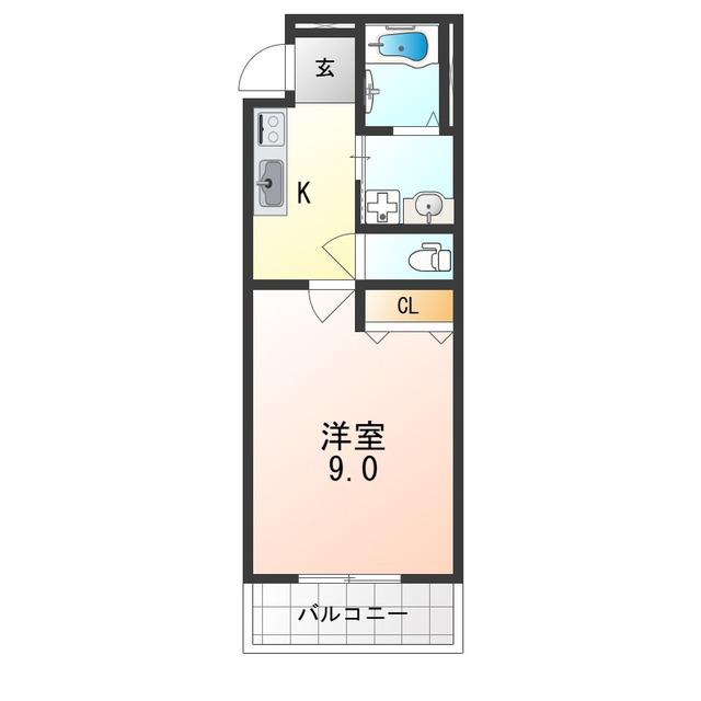 フジパレス東花園ウエスト(1K/1階)の間取り写真
