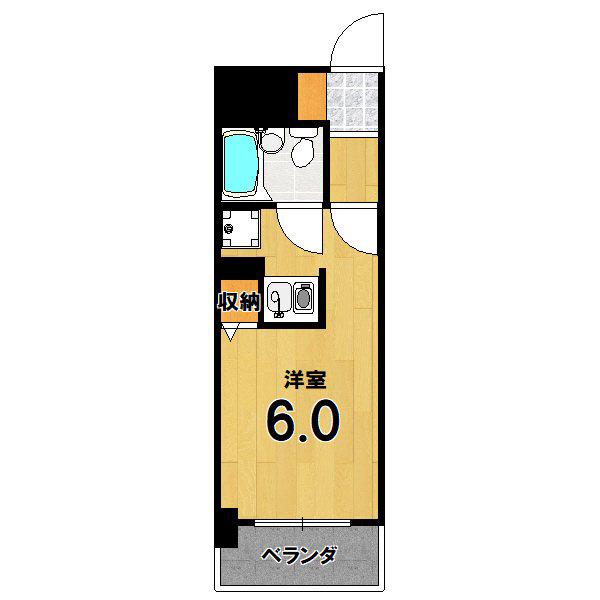 エスリード四条河原町(1K/11階)の間取り写真