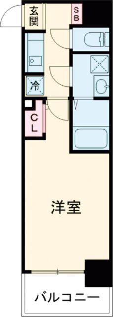 S-RESIDENCE堺市駅前(1K/9階)の間取り写真