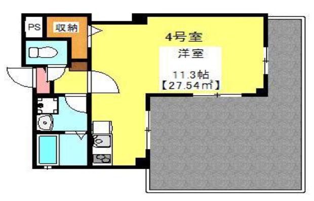 CREW HOUSE HIGASHIMATSUDO(ワンルーム/1階)の間取り写真