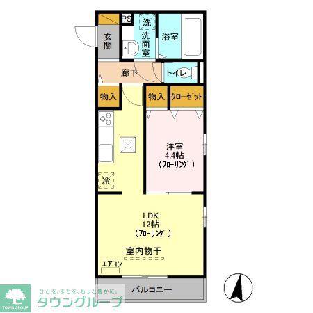アネシス(1LDK/1階)の間取り写真