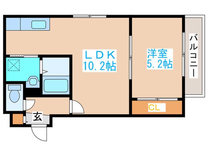 ハイツM1・6(1LDK/3階)の間取り写真