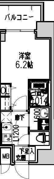 S-RESIDENCE布施AVENTRA(1K/5階)の間取り写真