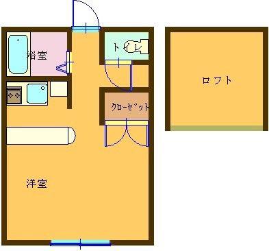ティアドロップ(ワンルーム/1階)の間取り写真