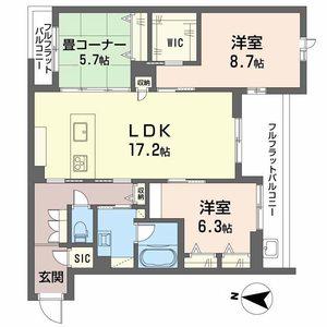 シャトードールプレミア(3LDK/4階)の間取り写真