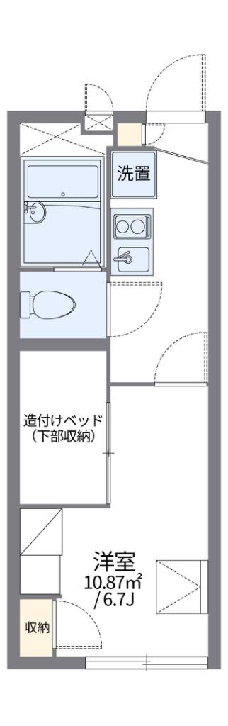レオパレス清海(1K/1階)の間取り写真