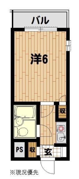 メゾン綱島高田町(1K/4階)の間取り写真