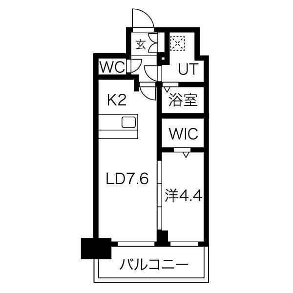 メイクスWアート丸の内(1LDK/12階)の間取り写真