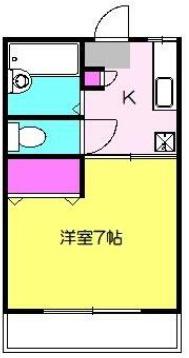 アドニス(1K/1階)の間取り写真