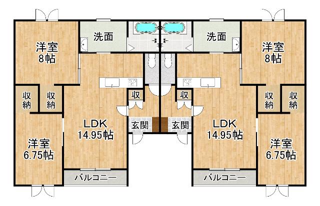 FERRULLIII(2LDK/3階)の間取り写真