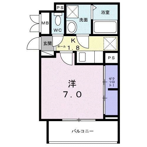 グラン フォーラム(1K/2階)の間取り写真