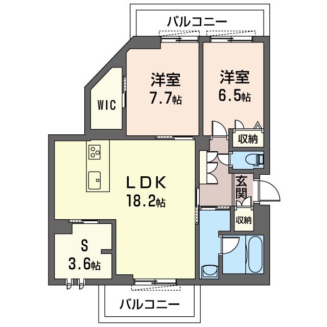 モーリエ大宮(2SLDK/2階)の間取り写真