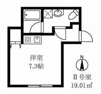 PRECIOUS(ワンルーム/2階)の間取り写真