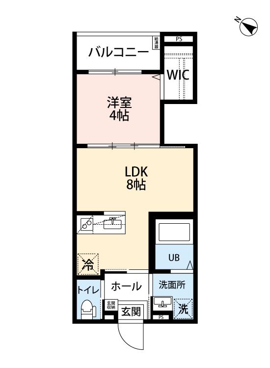 ABETINA TENJIN(1LDK/2階)の間取り写真