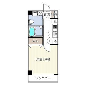 セレブ小若江(1K/1階)の間取り写真