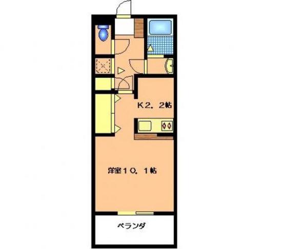 FAVORE緑井(1K/4階)の間取り写真