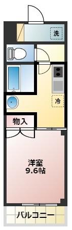 リバティおひつじ座(1K/1階)の間取り写真