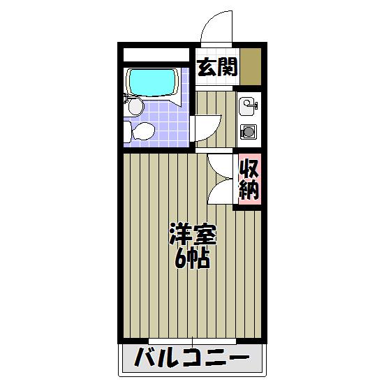 ラフォーレ北野田(ワンルーム/4階)の間取り写真