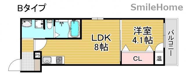 I-MEXT住之江公園(1LDK/3階)の間取り写真