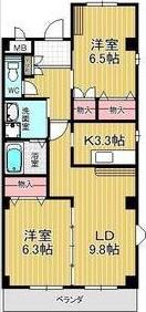 プランドール鎌倉台(2LDK/2階)の間取り写真
