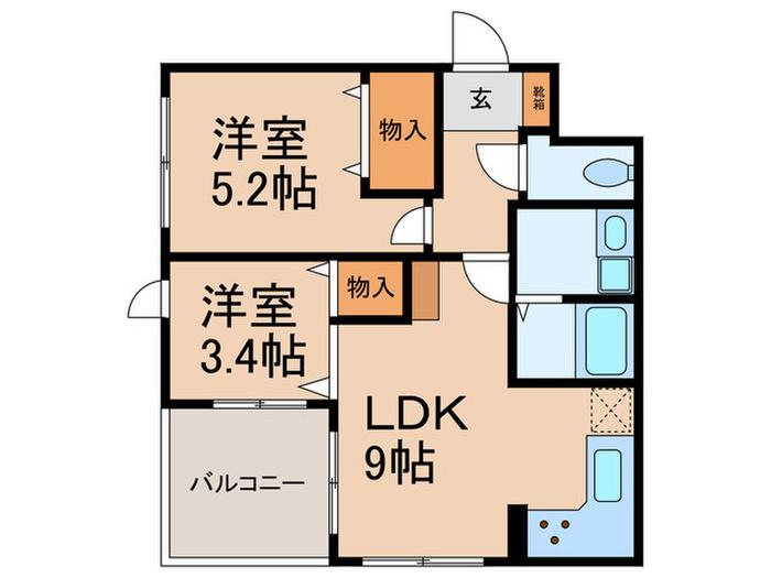 目白台ガーデン(2LDK/1階)の間取り写真