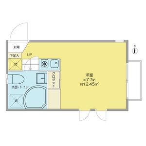 リンデンバウムJ6 A棟(ワンルーム/1階)の間取り写真