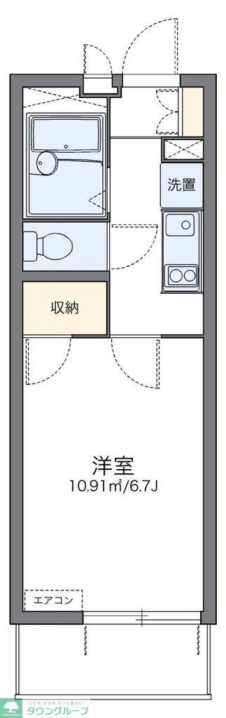 レオパレス大幸(1K/1階)の間取り写真